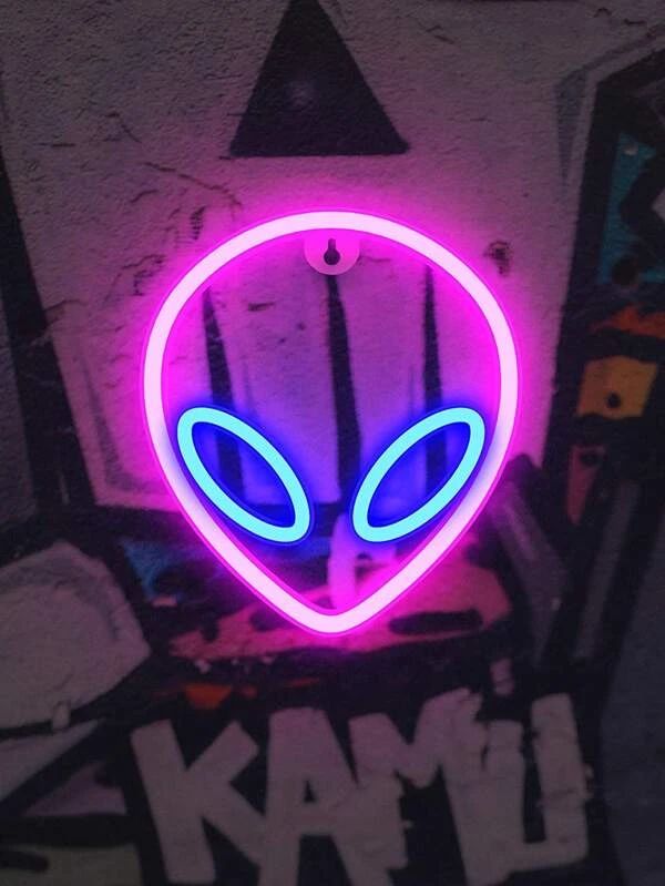 Alien Rose Red Blue Neon Light 1pc