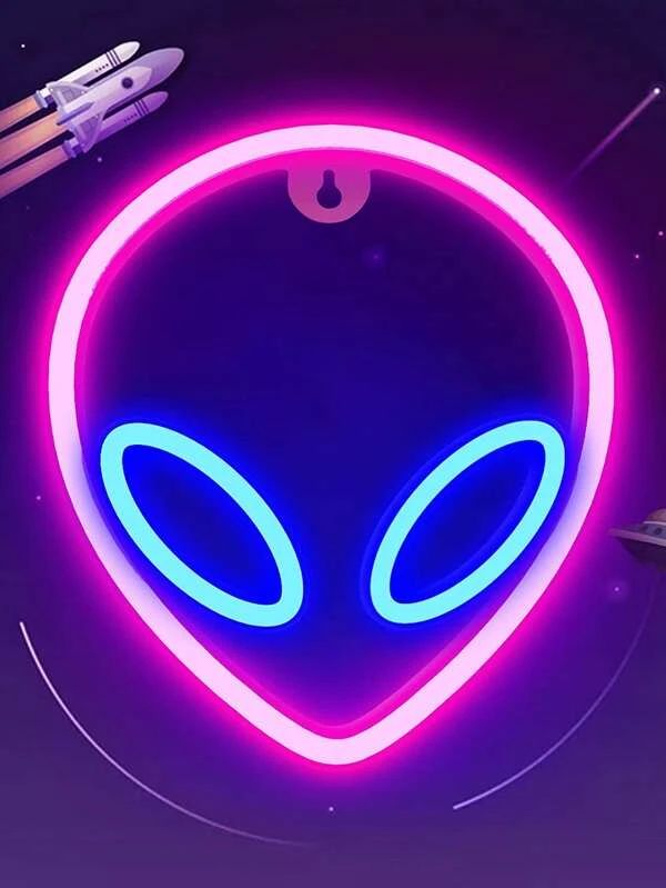 Alien Rose Red Blue Neon Light 1pc