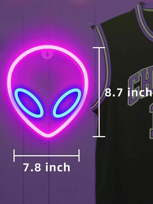 Alien Rose Red Blue Neon Light 1pc