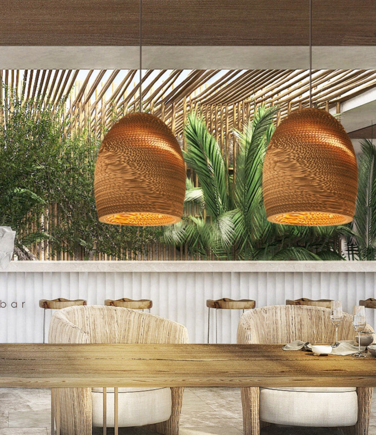 Luminaria Corrugated Board Pendant Light