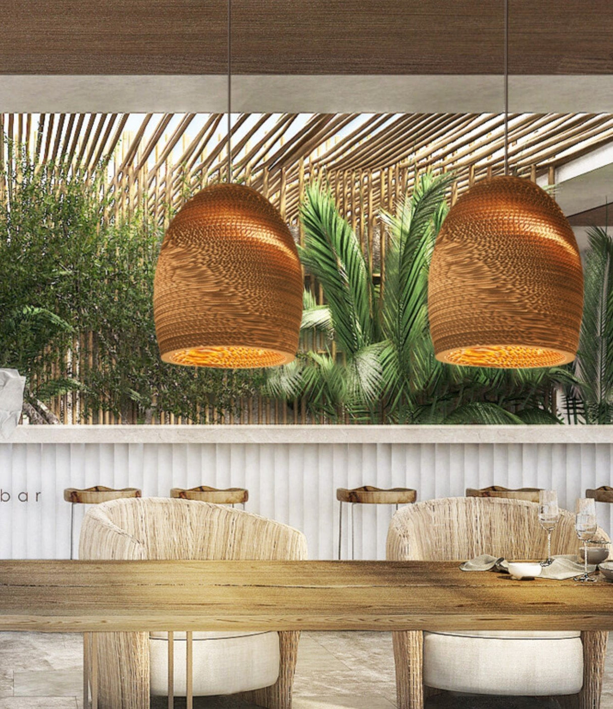 Luminaria Corrugated Board Pendant Light