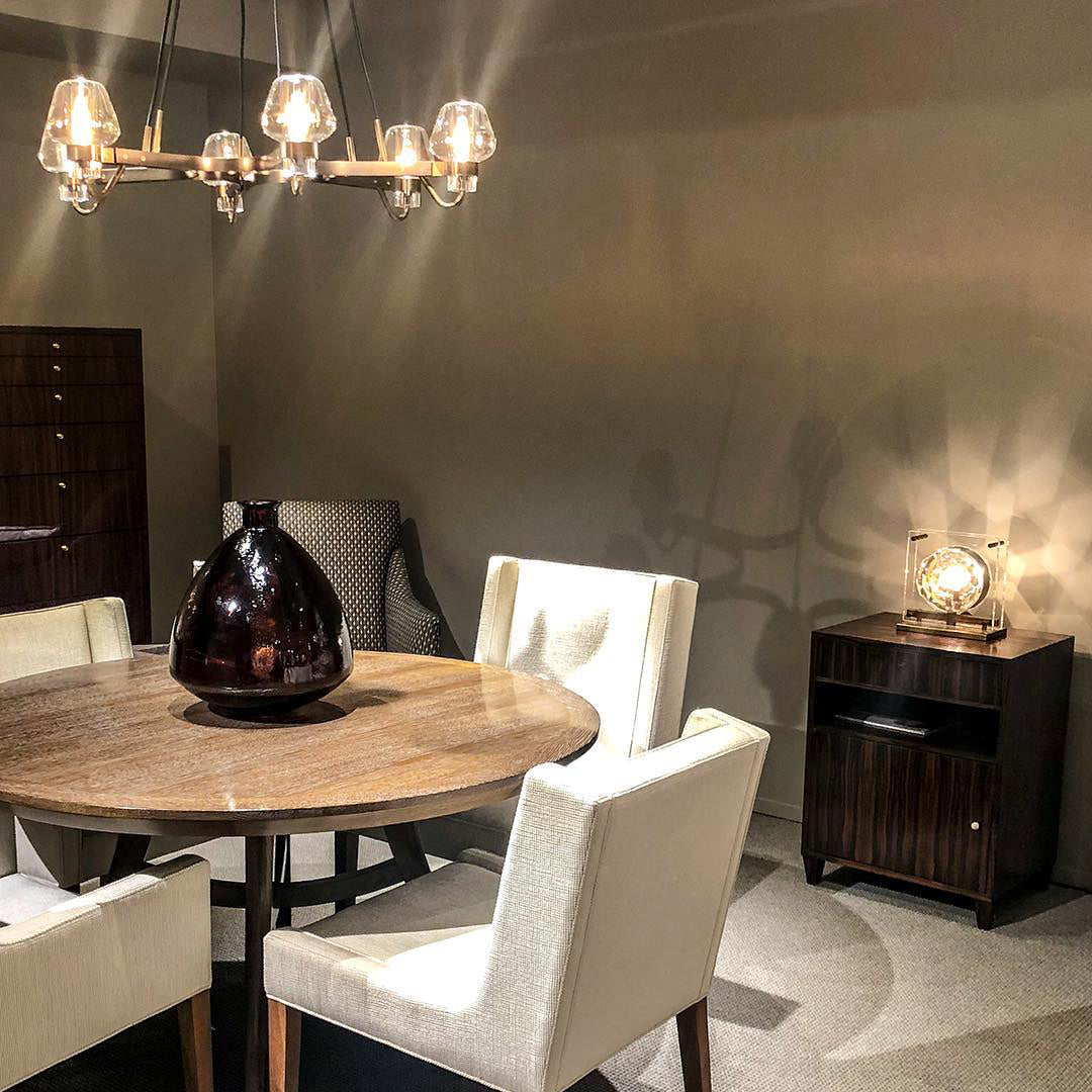 Antique Brass Glass Chandelier