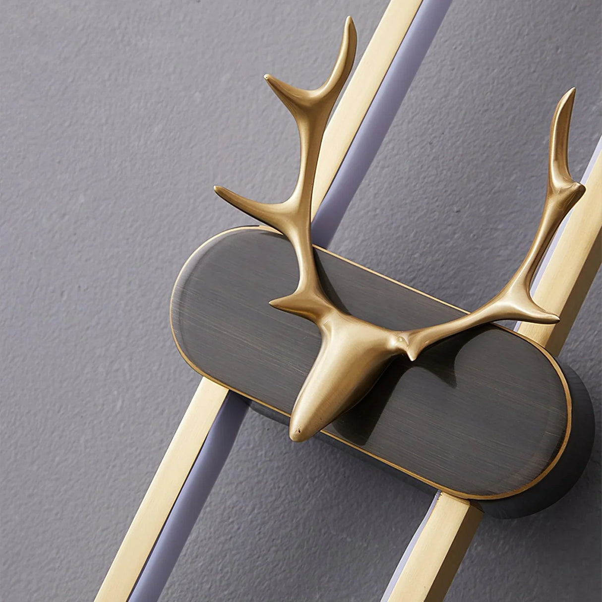 Gold Antler Wall Lamp