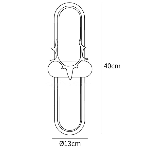 Gold Antler Wall Lamp