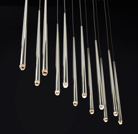 Brass Cone Pipe Long Chandeliers