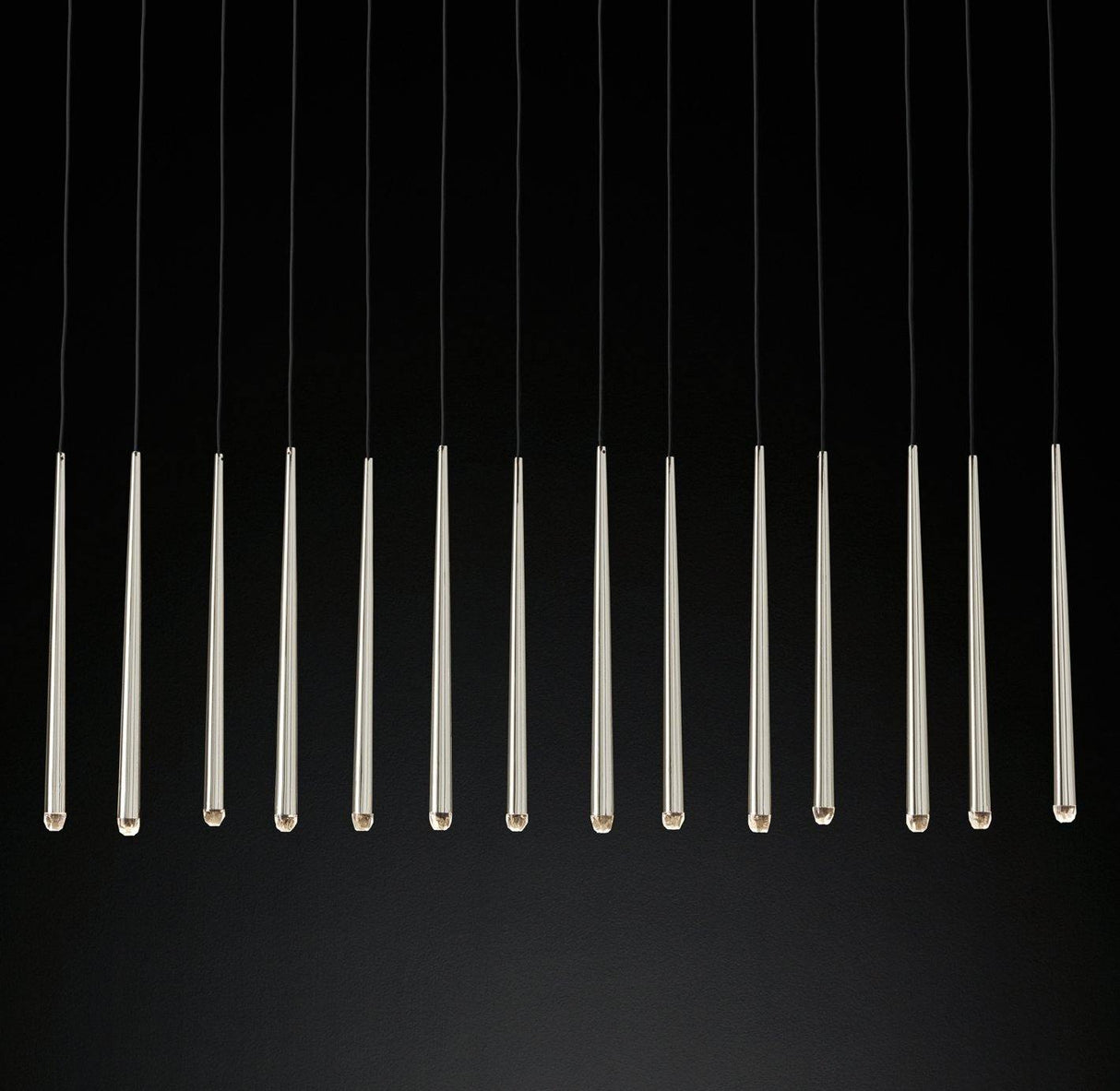 Brass Cone Pipe Long Chandeliers