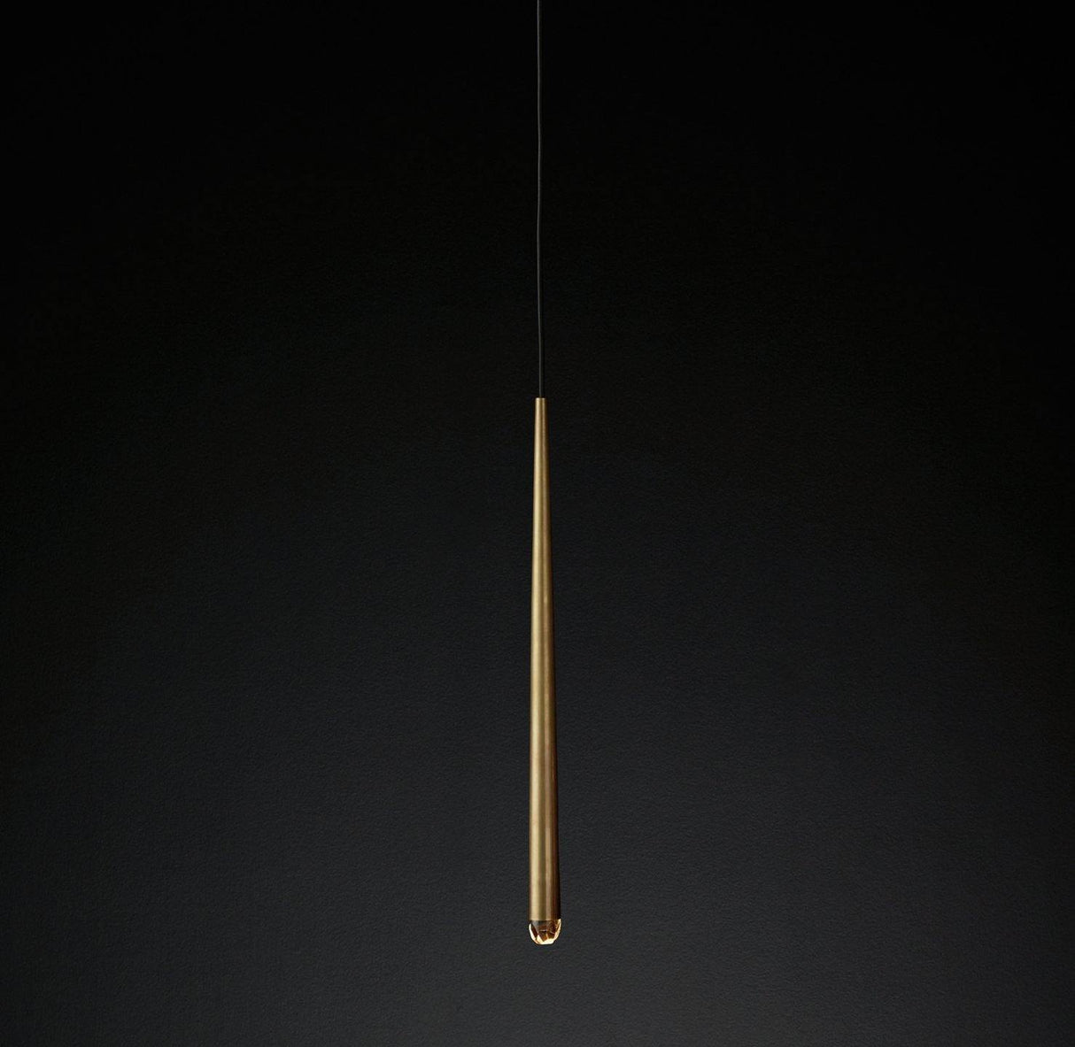 Brass Cone Pipe Long Chandeliers