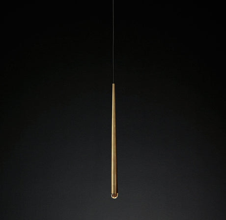 Brass Cone Pipe Long Chandeliers