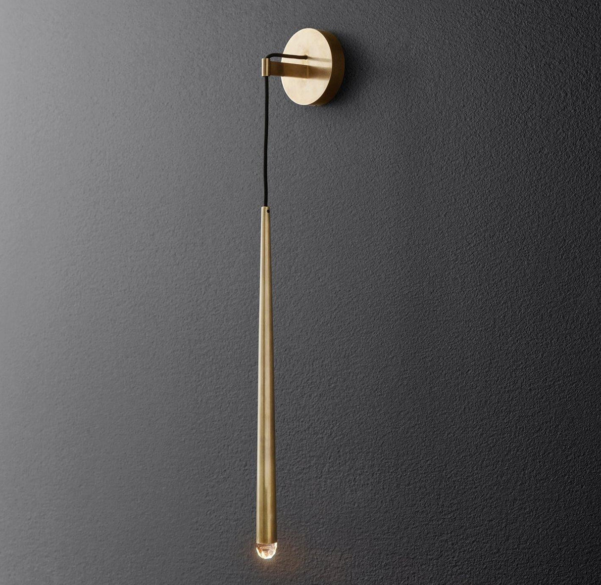 Brass Cone Pipe Wall Lamp