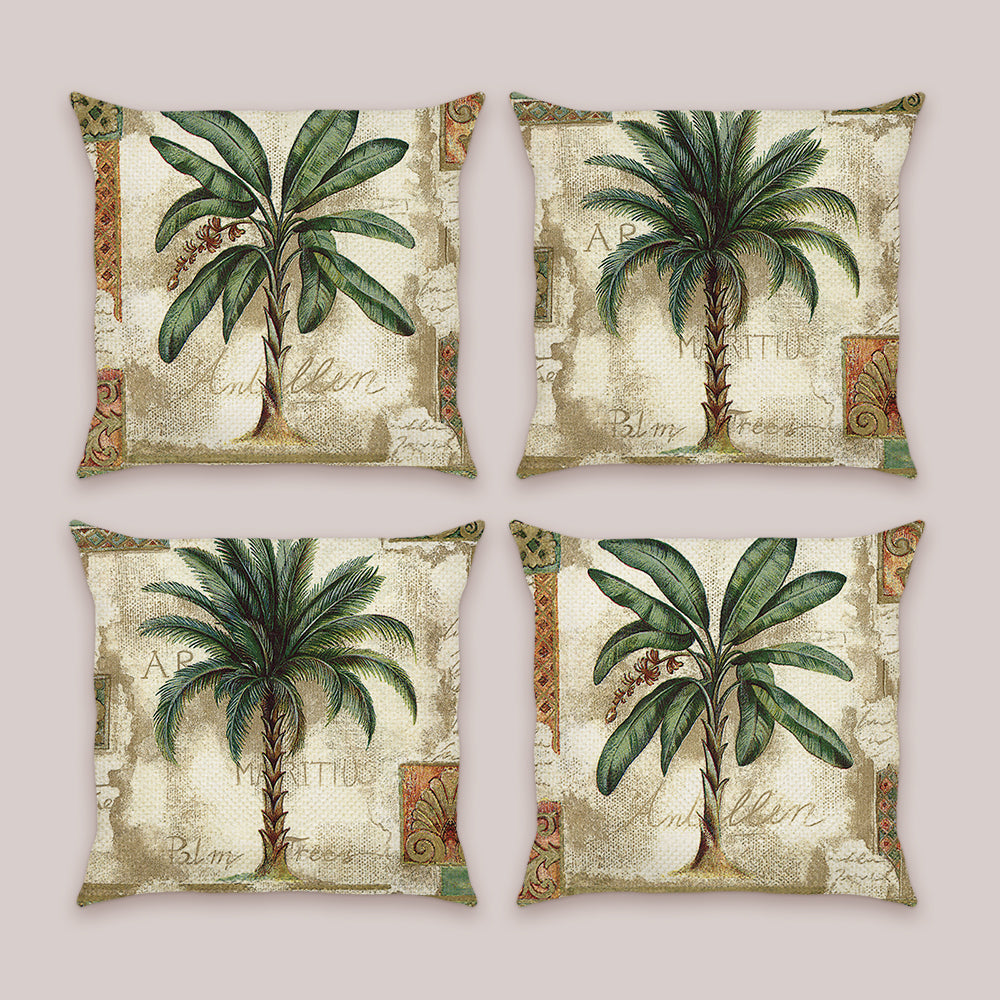 Tropical Palm Tree Throw Pillow Covers