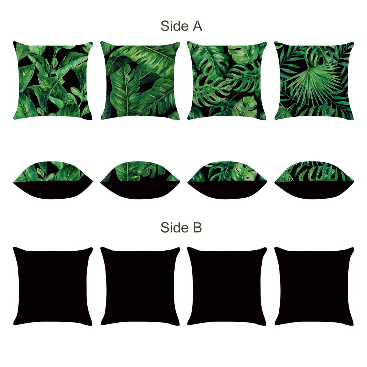 Tropical Leaves Throw Pillow Covers