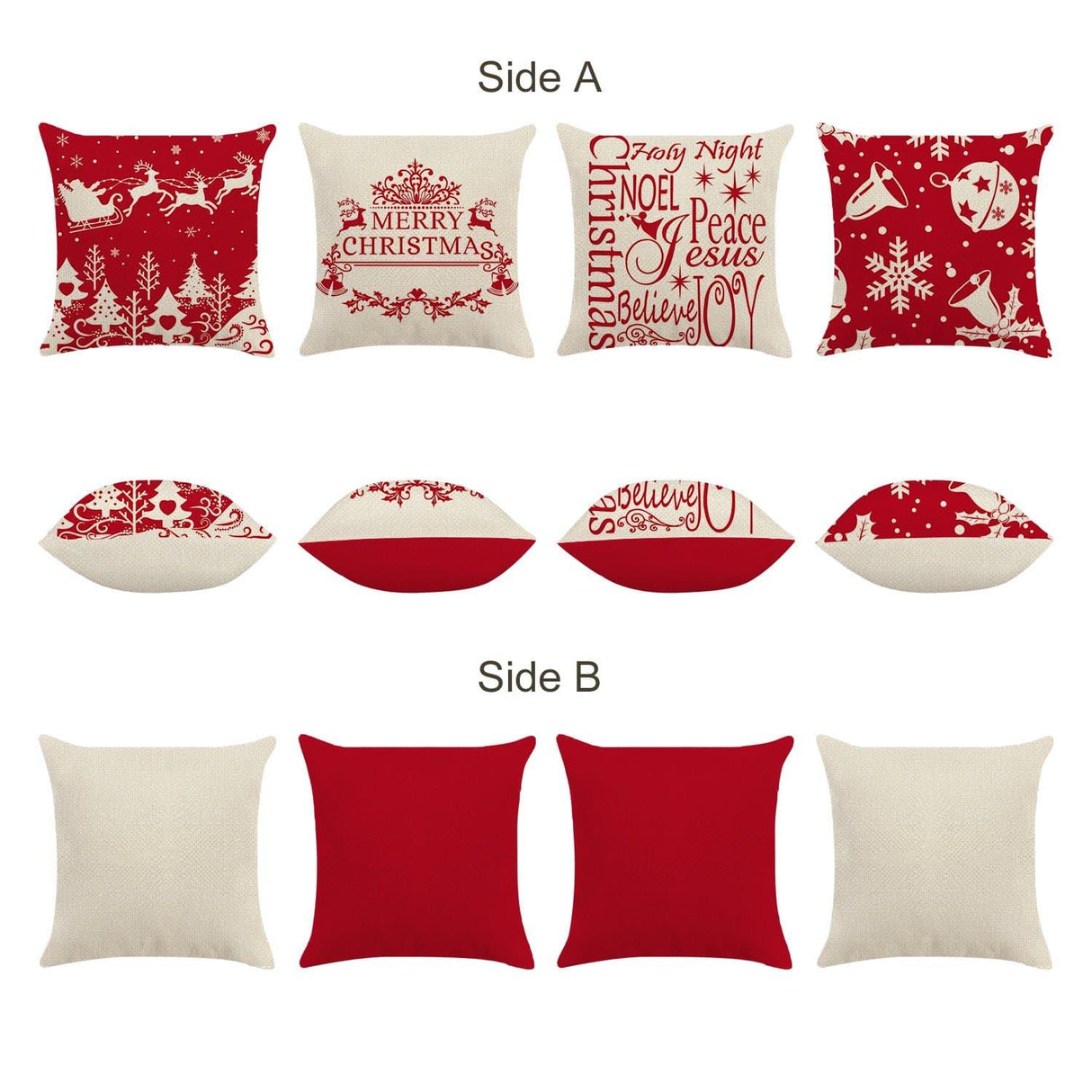 Christmas Reindeer Throw Pillow Covers