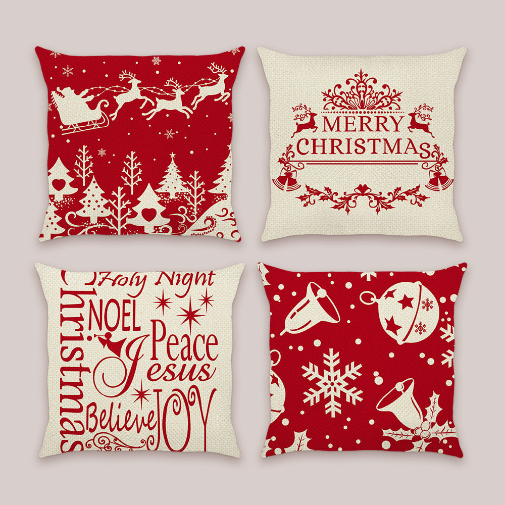 Christmas Reindeer Throw Pillow Covers