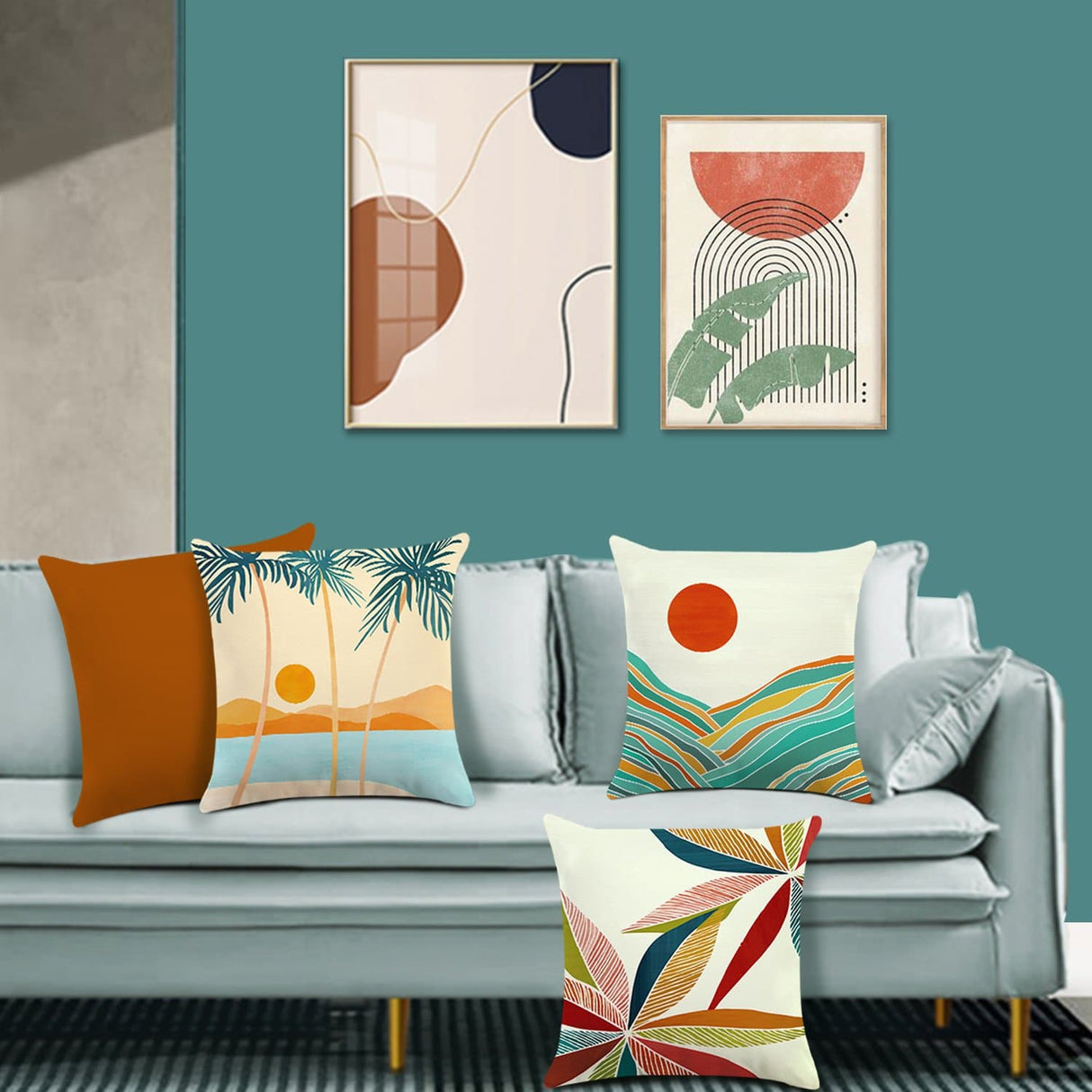 Mountains Modern Throw Pillow Covers