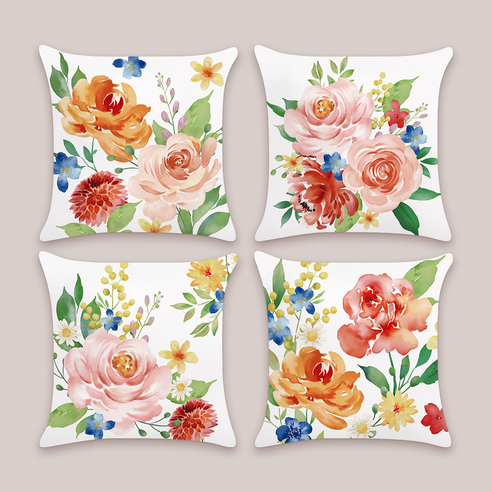 Peony Flower Throw Pillow Covers