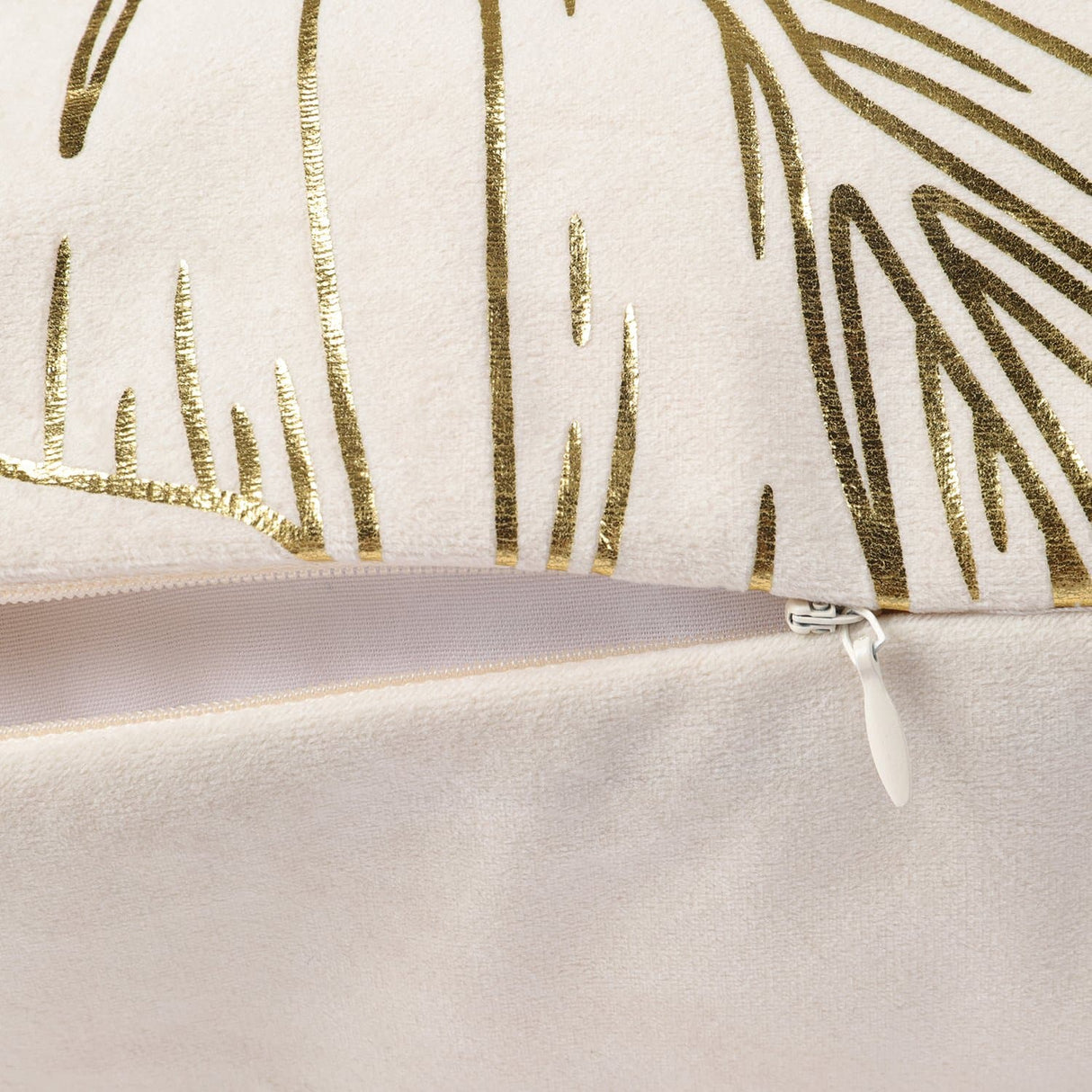 Gold Leaves Throw Pillow Covers