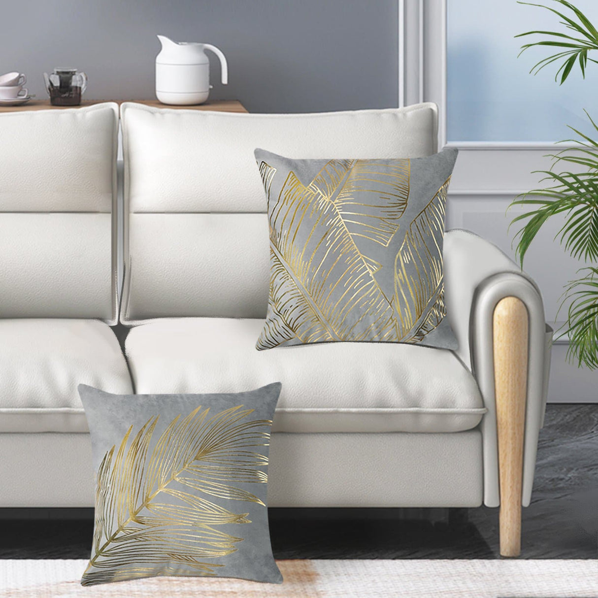 Gold Foil Stamping  Throw Pillow Covers