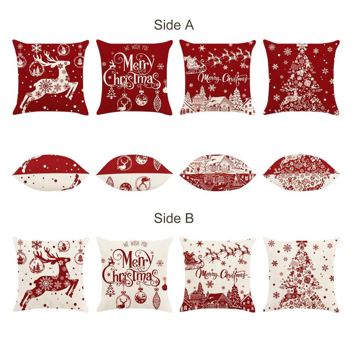 Christmas red Throw Pillow Covers