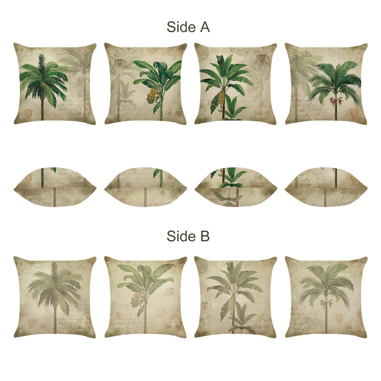 Tropical Palm Tree Throw Pillow Covers