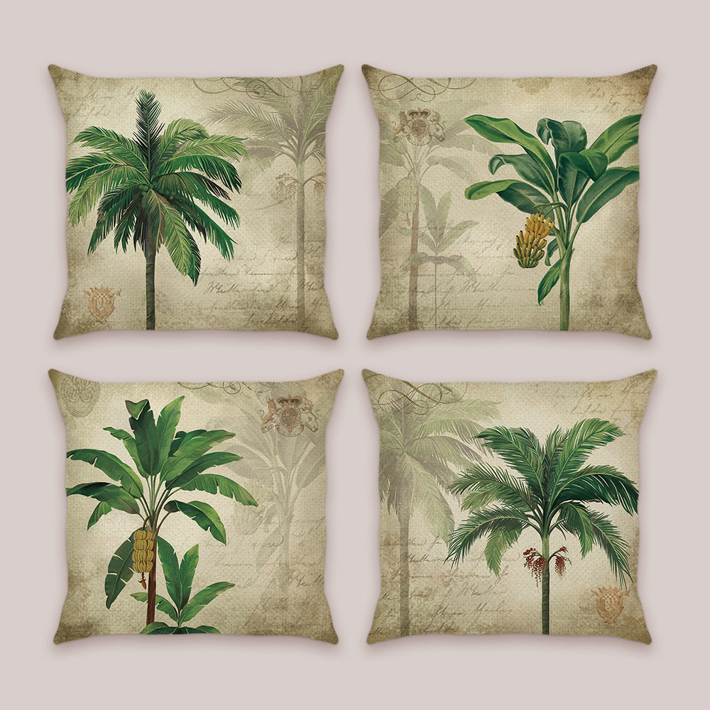 Tropical Palm Tree Throw Pillow Covers