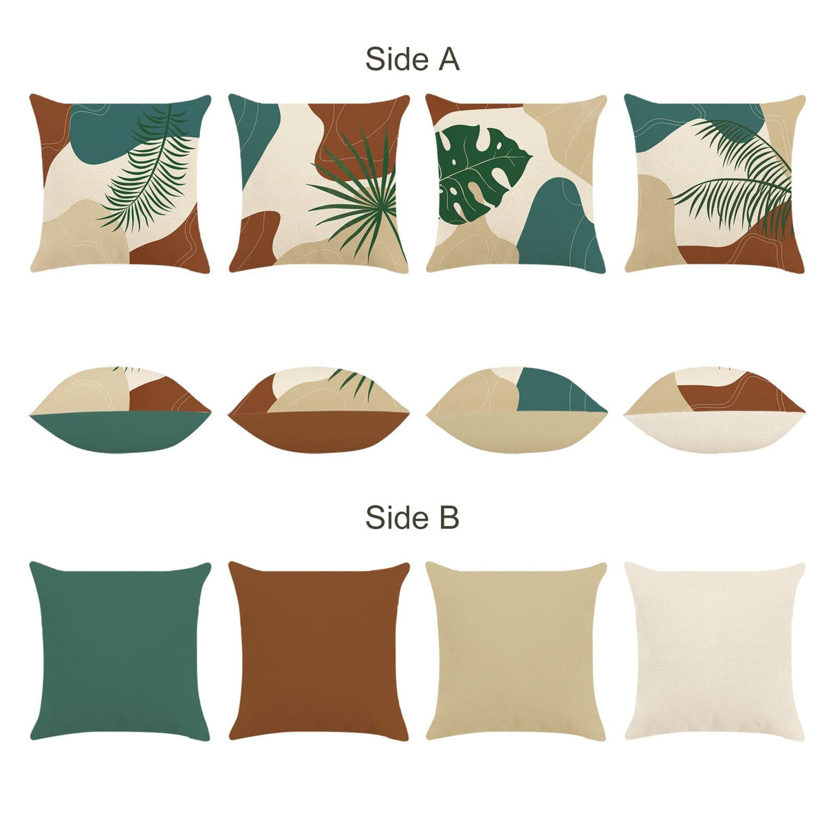 Tropical Leaves Throw Pillow Covers