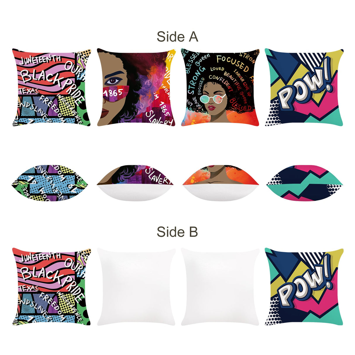 African Women Throw Pillow Covers