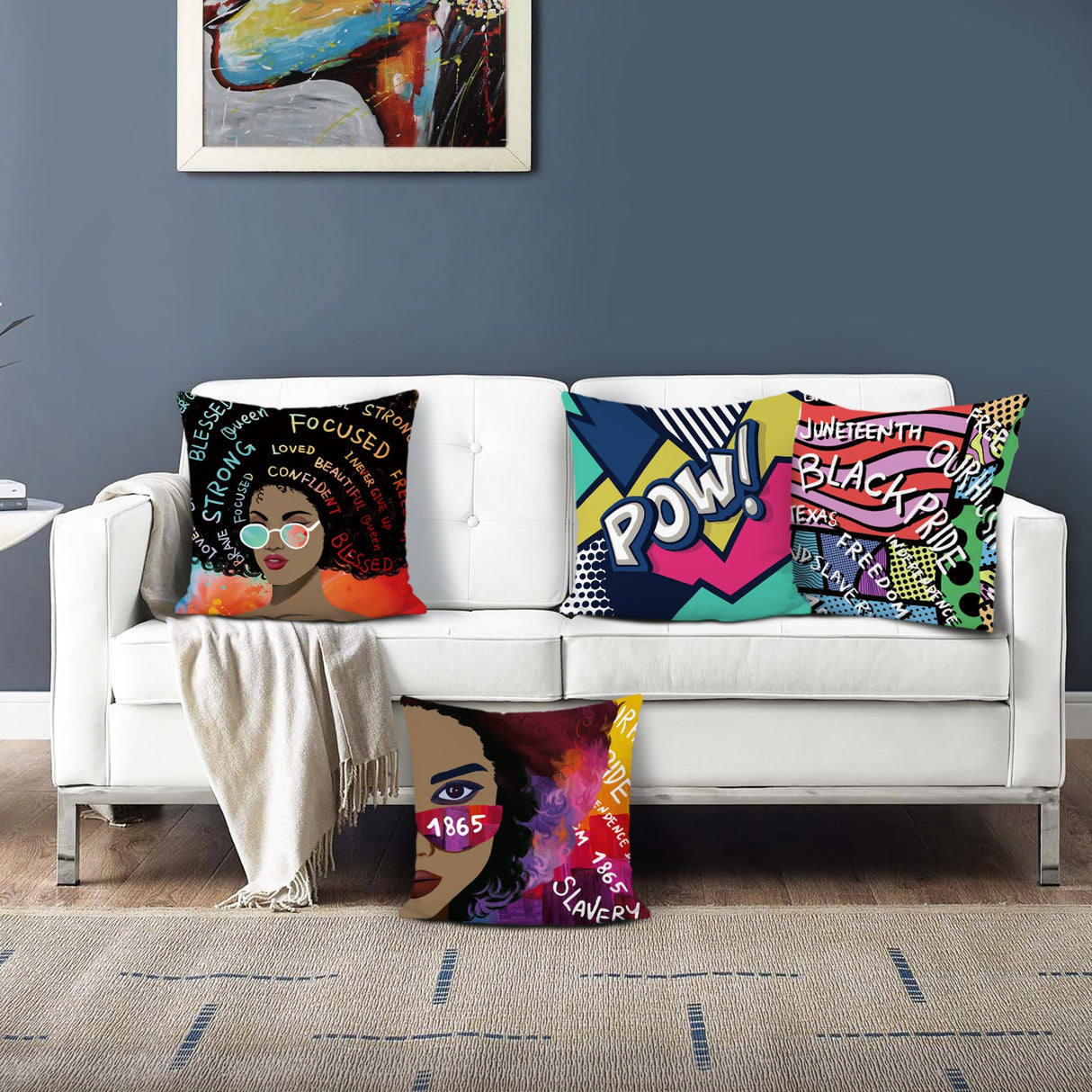 African Women Throw Pillow Covers