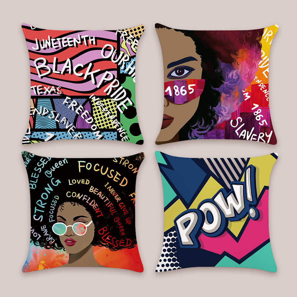 African Women Throw Pillow Covers