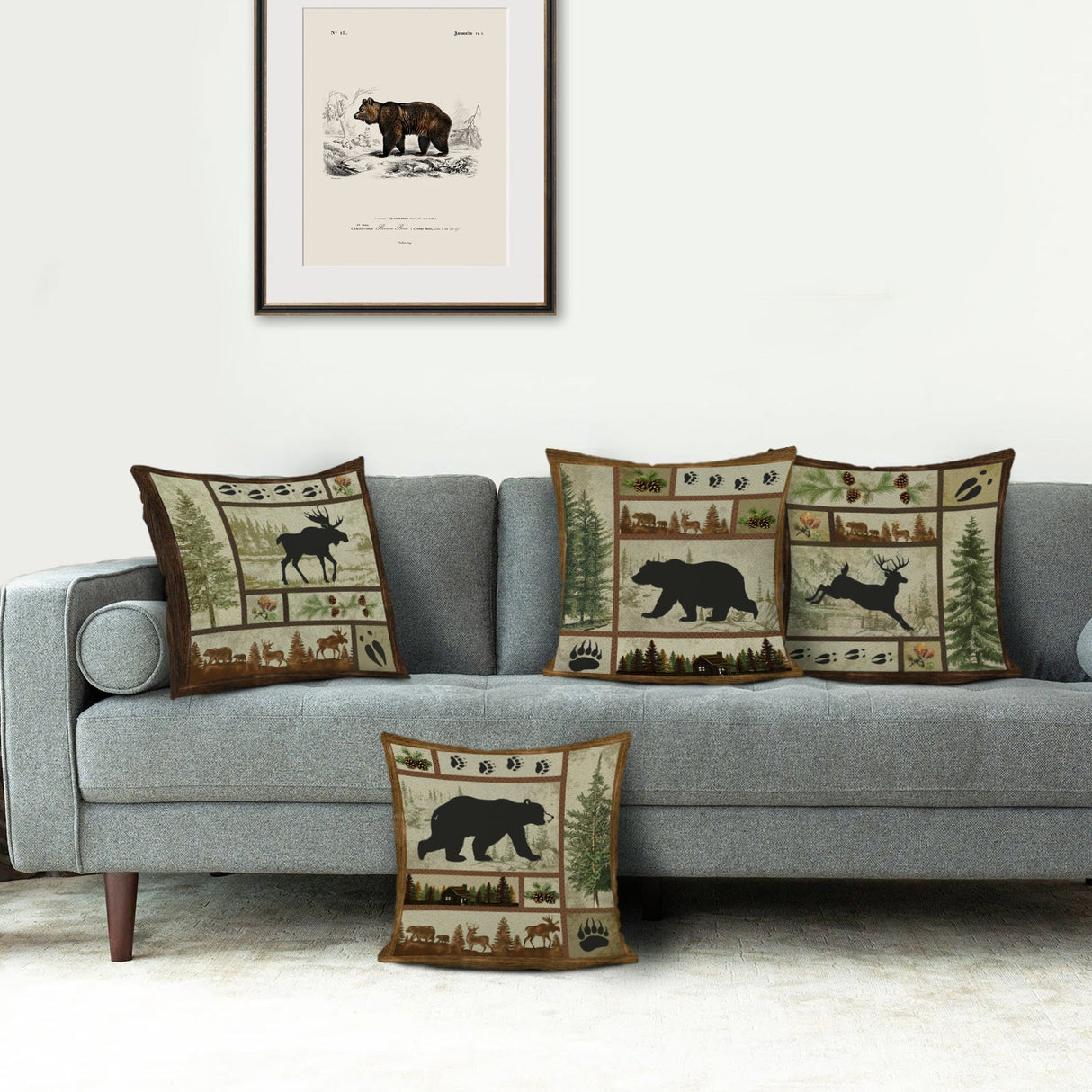 Vintage Farmhouse Animals Throw Pillow Covers