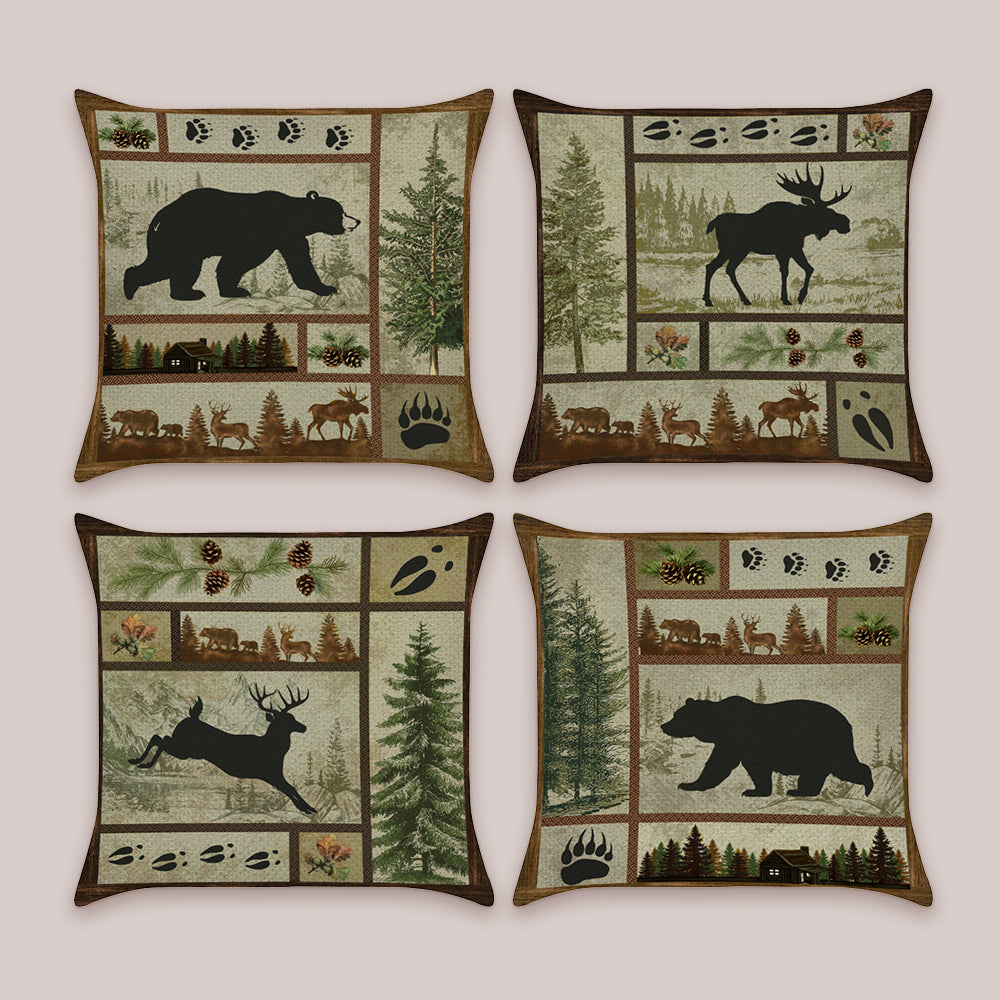 Vintage Farmhouse Animals Throw Pillow Covers