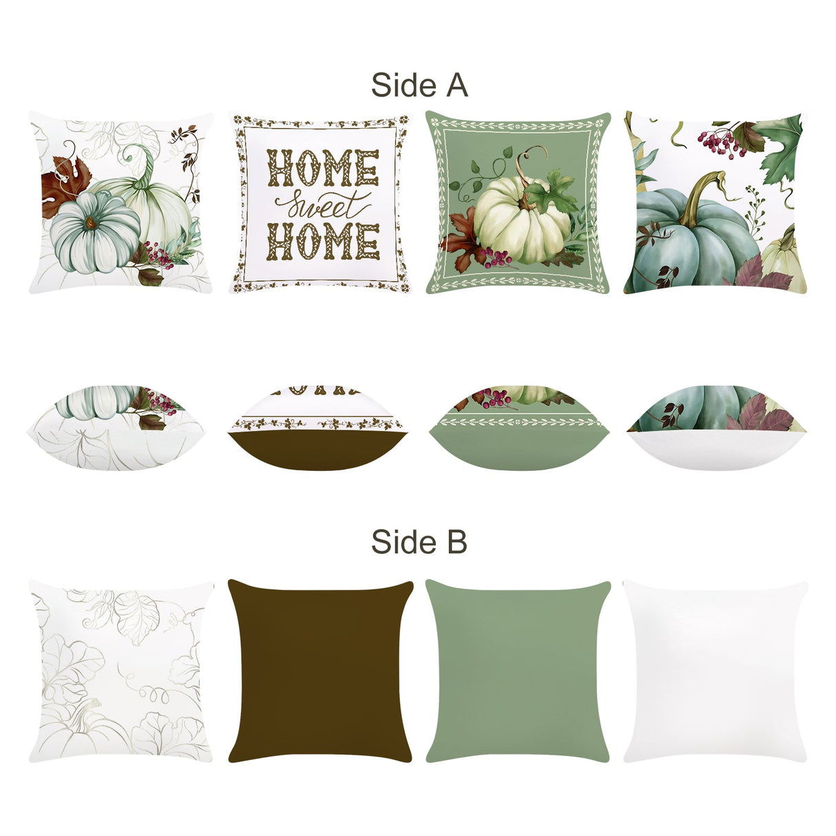 Fall Pumpkin Throw Pillow Covers