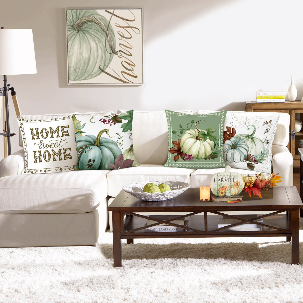 Fall Pumpkin Throw Pillow Covers