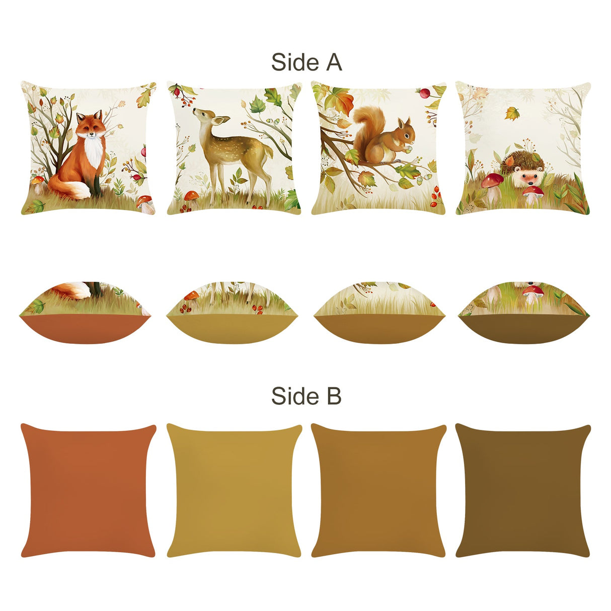 Forest Animals Throw Pillow Covers