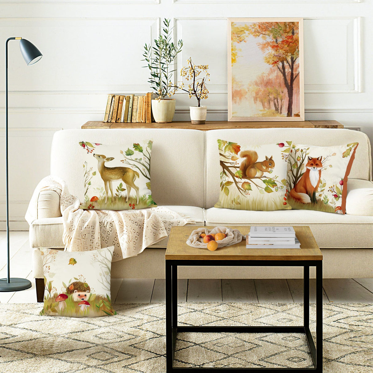 Forest Animals Throw Pillow Covers