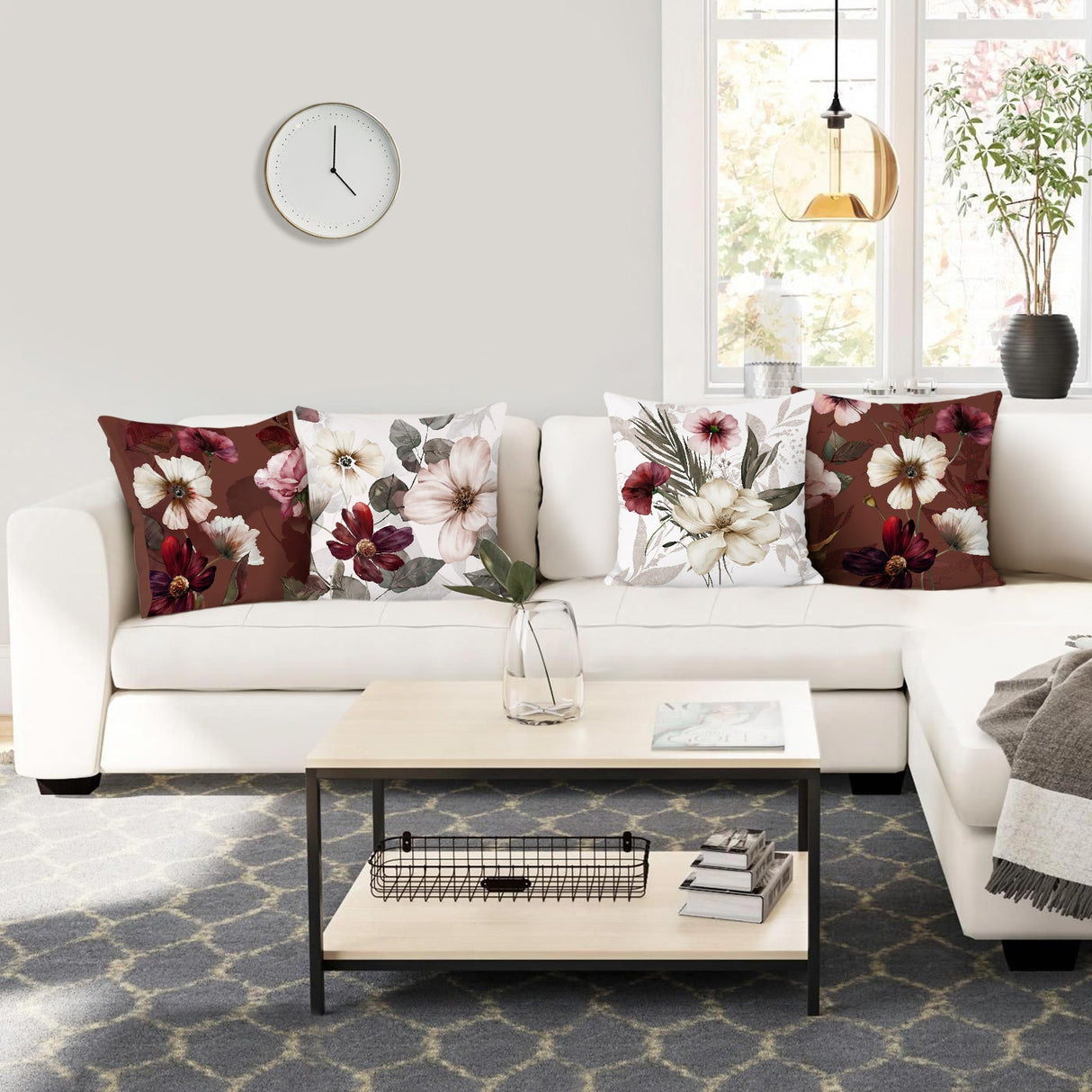 Flower Throw Pillow Covers