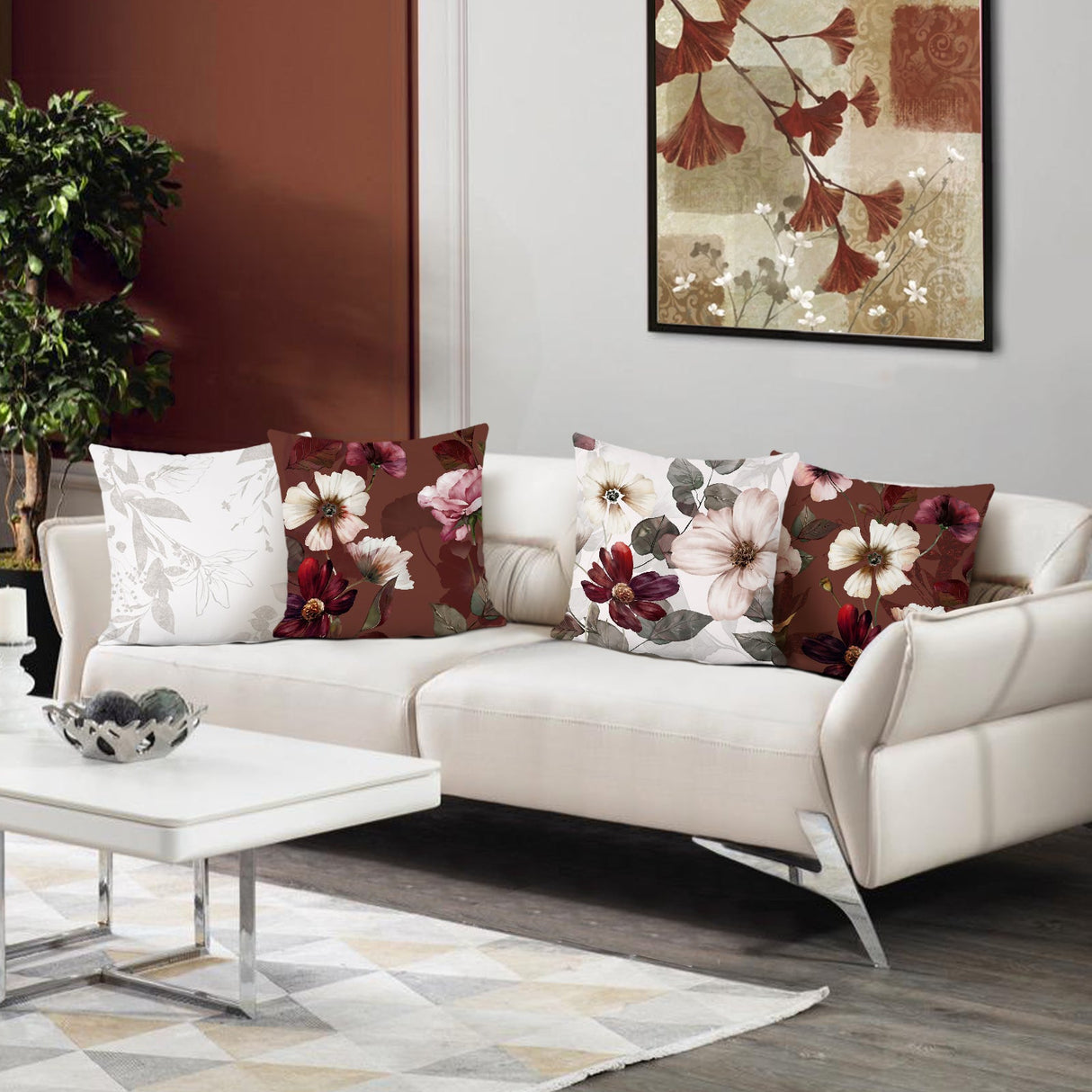 Flower Throw Pillow Covers