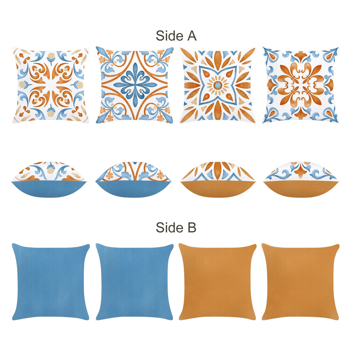 Boho Mandala Floral Throw Pillow Covers