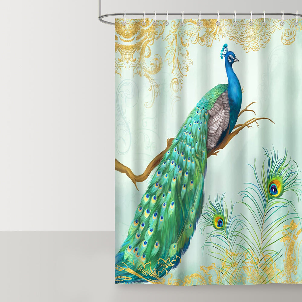 Peacock Feather Shower Curtain