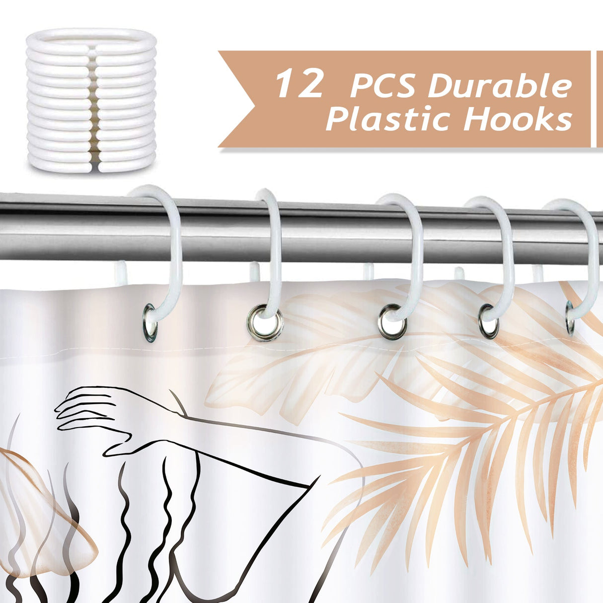 Abstract Woman Shower Curtain