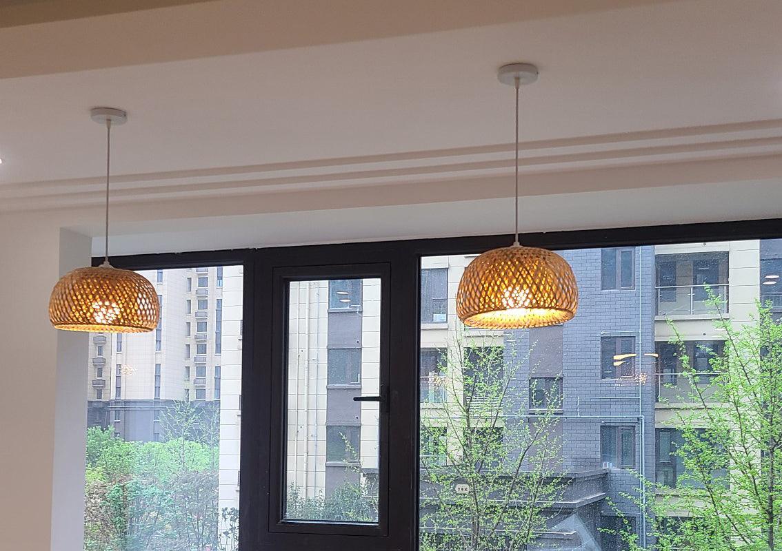 Bamboo Braided Pendant Lamp
