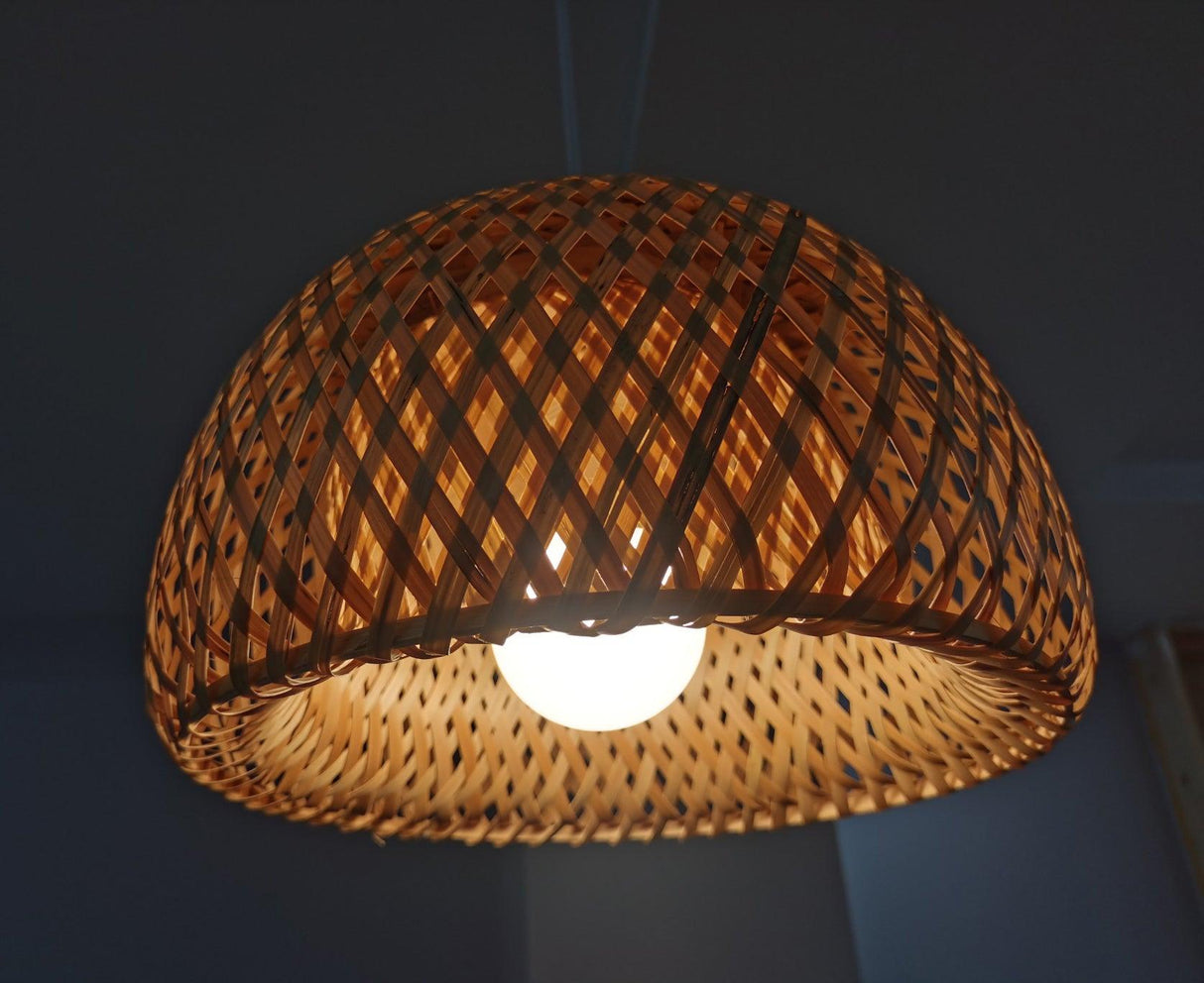 Bamboo Braided Pendant Lamp