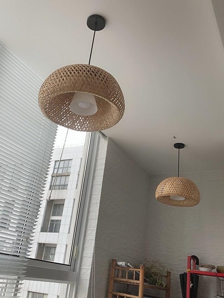 Bamboo Braided Pendant Lamp