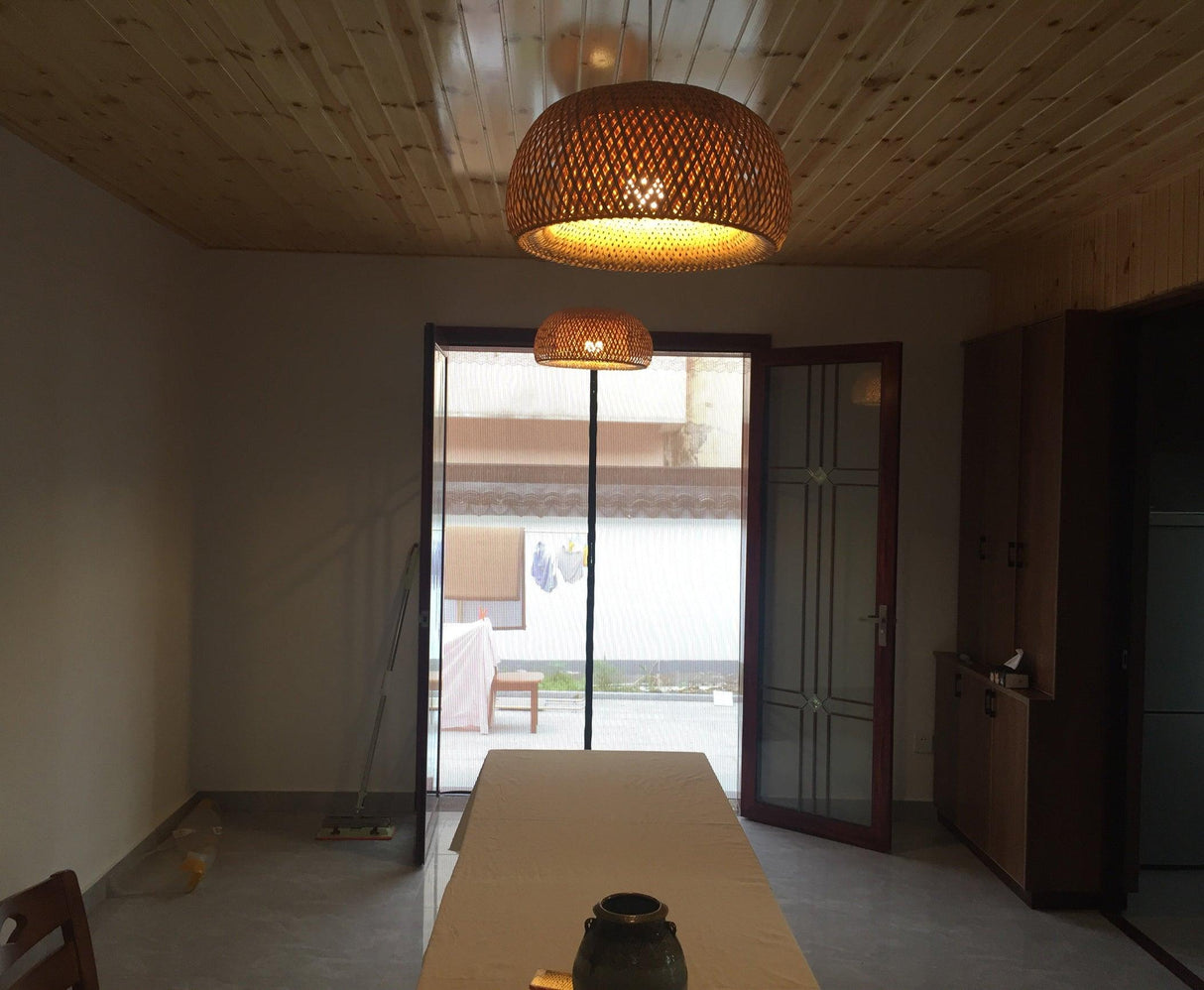 Bamboo Braided Pendant Lamp