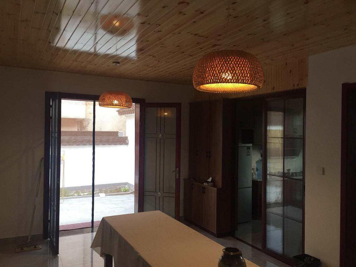 Bamboo Braided Pendant Lamp