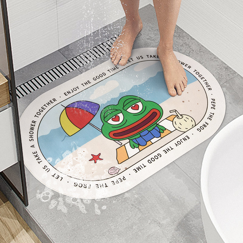 Beach Frog PVC Bathroom Mat