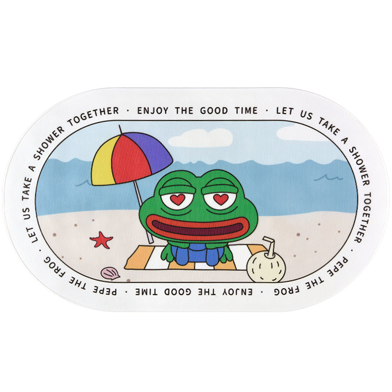 Beach Frog PVC Bathroom Mat