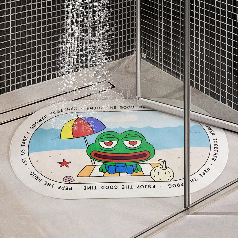 Beach Frog PVC Bathroom Mat
