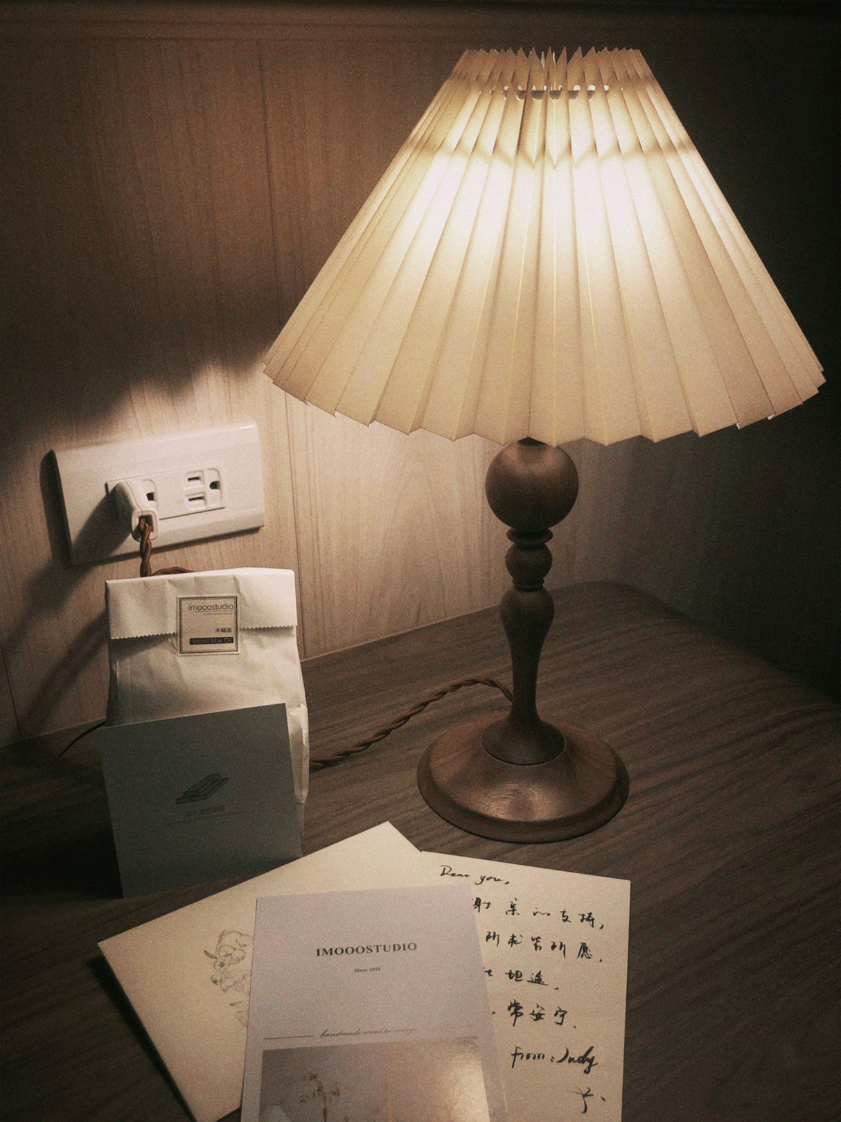 Bellini Wooden Turned Table Lamp