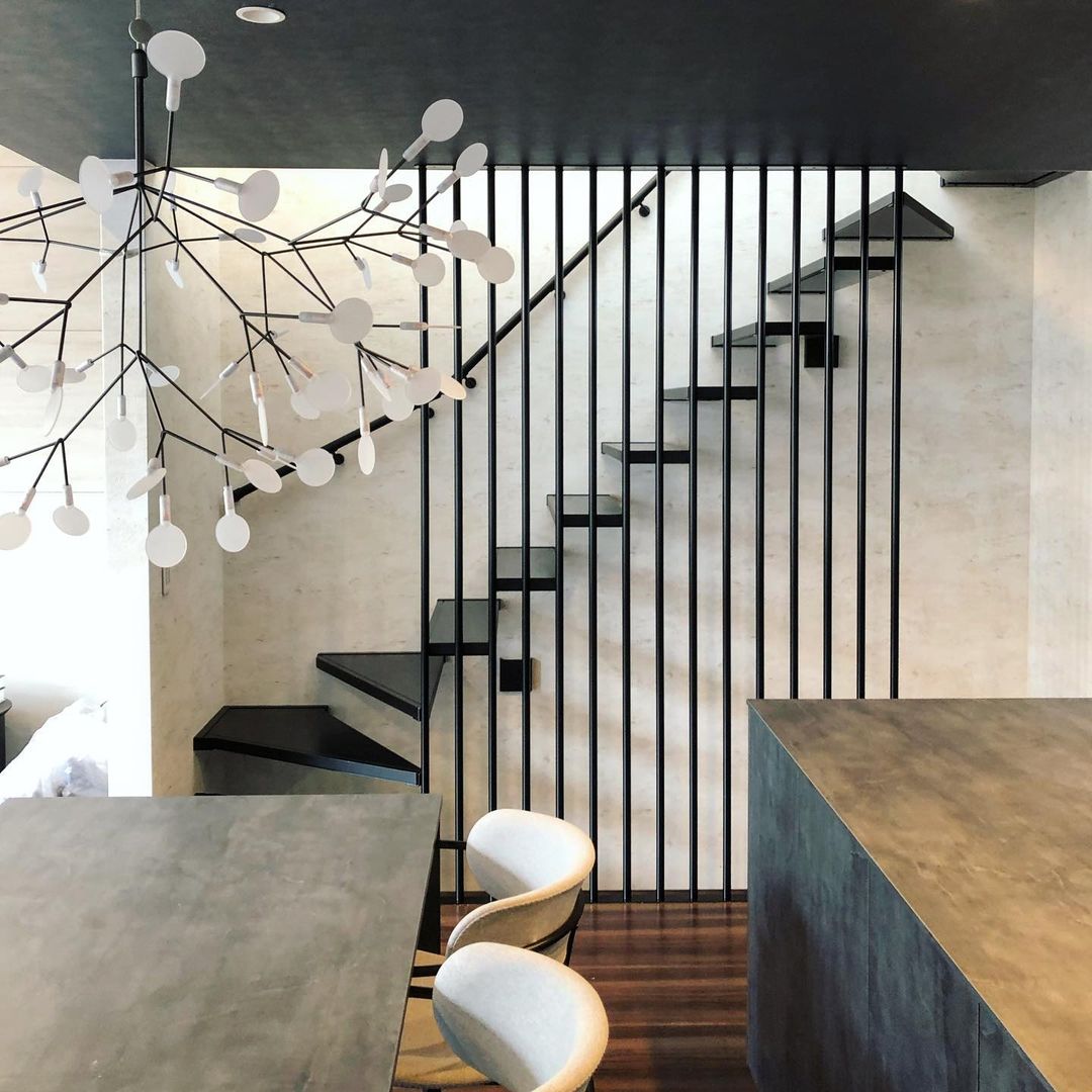 Black Heracleum Chandelier