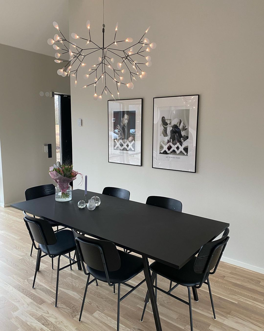 Black Heracleum Chandelier